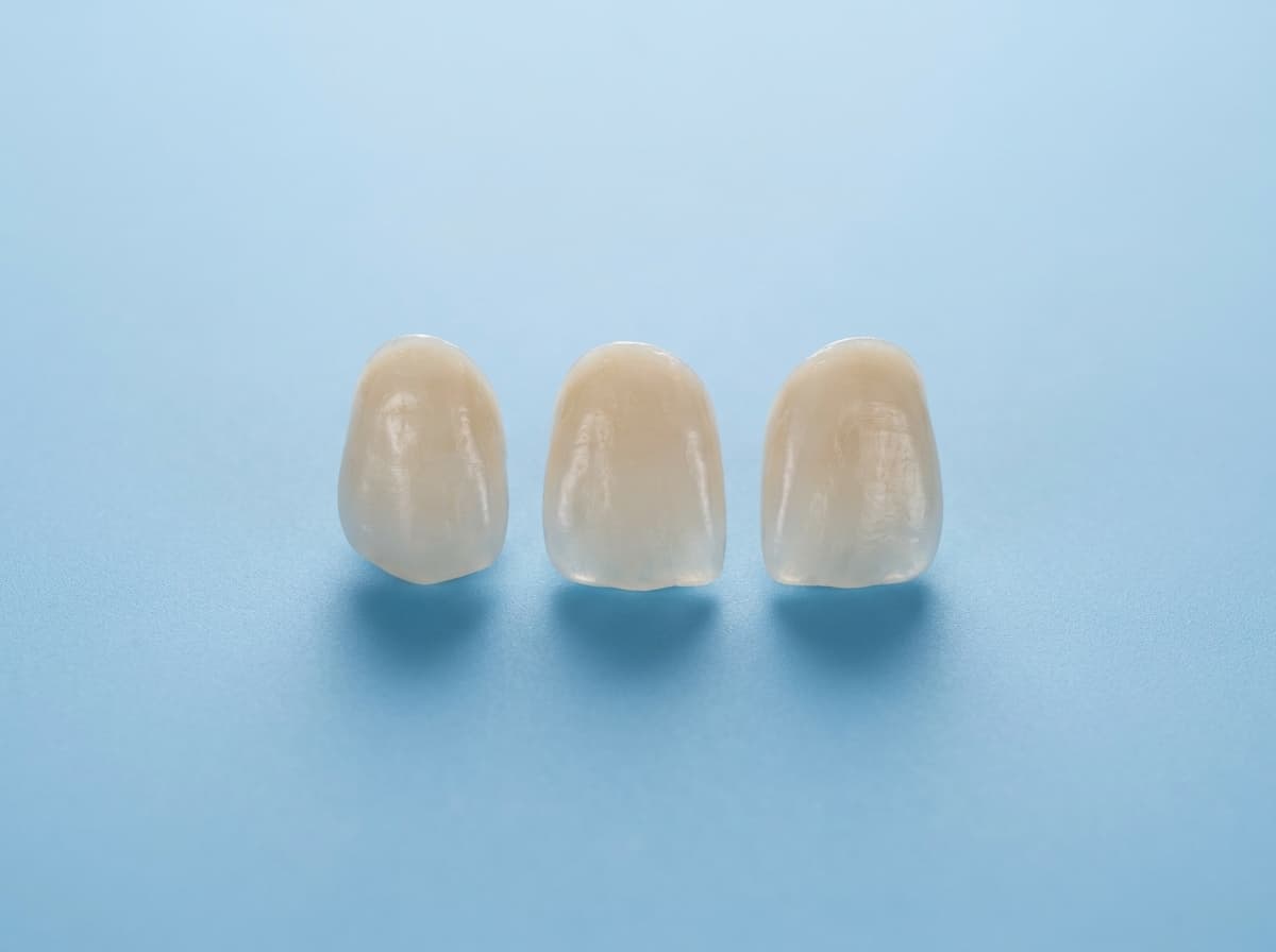 A single dental implant fixture and crown, one of the main implant types.